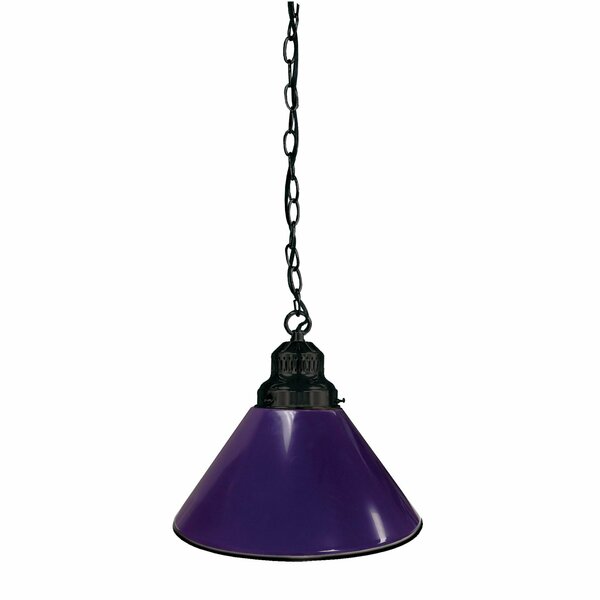 Holland Bar Stool Co Purple Pendant Light, Black Fixture BL1BKPurp
